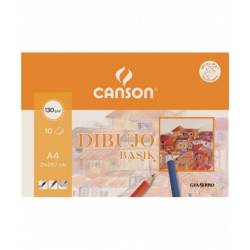 Papel dibujo Canson A4 130 g/m2 Minipack 10
