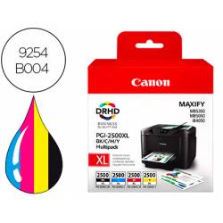Cartucho Canon PGI-2500 XL BK / C / M / Multipack 9254B004 4 colores