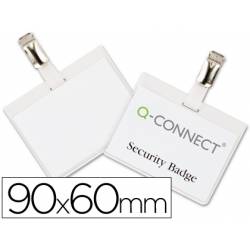 Identificadores Q-Connect de Seguridad Pinza Metalica en PVC 9x6 cm