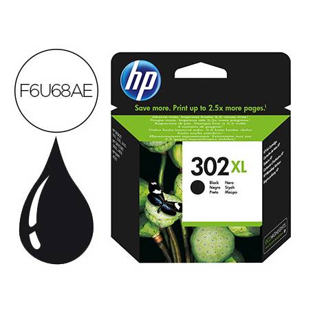 Cartucho HP 302XL negro F6U68AE (90201) - 20milproductos.com