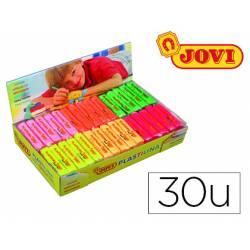 Plastilina Jovi Fluorescentes pequeñas Caja 30 unidades colores surtidos
