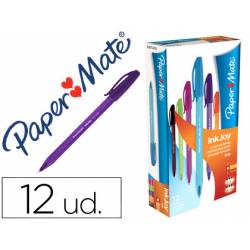 Boligrafo Paper Mate Inkjoy 100 1 mm colores surtidos pack 12 unidades