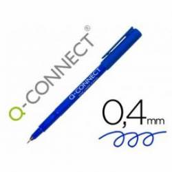 Rotulador Q-Connect punta de fibra color azul trazo 0.4 mm
