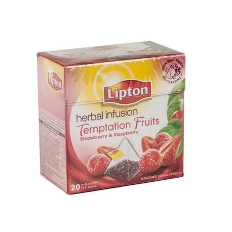 Infusion de te en piramides frutas rojas Lipton