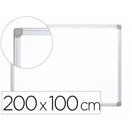 Pizarra Blanca Lacada Magnetica marco de aluminio 200X100 Q-Connect