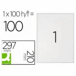 100 Etiquetas Adhesivas Q-Connect 210 x 297 mm. Caja 100 hojas