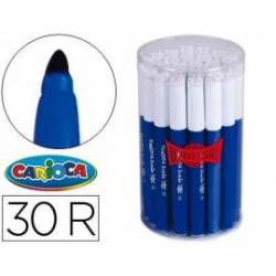 Rotulador Carioca Jumbo grueso caja de 30 rotuladores azules