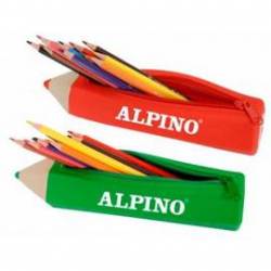 Estuche portatodo Alpino Forma Lapiz con 12 lapices de colores -NO SE PUEDE ELEGIR COLOR-