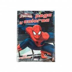 Spiderman Colorear con este Cuaderno Pegacolor con Pegatinas