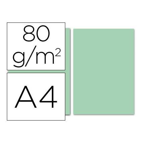 Papel color Liderpapel verde A4 80 g/m2 100 hojas