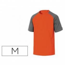 Camiseta manga corta Deltaplus color Naranja y Gris Talla M
