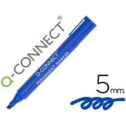 Rotulador Q-Connect punta de fibra permanente azul 5mm
