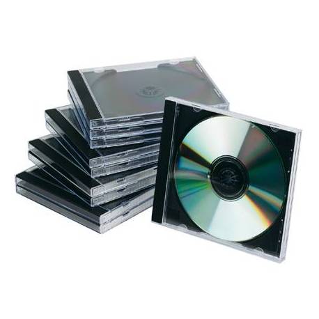 Caja de CD/DVD marca Q-Connect. Caja 10 ud.