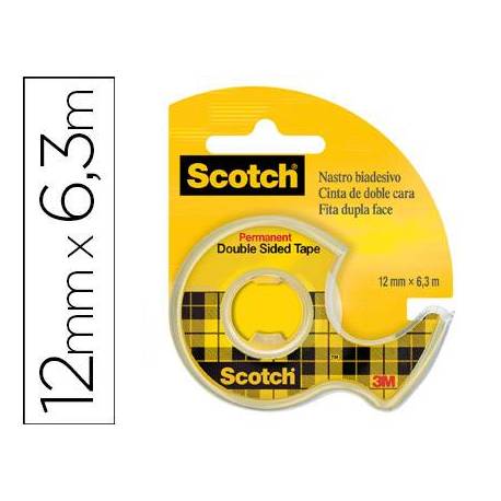 Cinta adhesiva doble cara Scotch en portarrollo