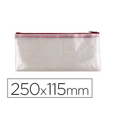 Bolsa multiusos 250x115 mm Q-Connect plastico impermeable y ultrarresistente Roja