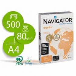 Papel multifuncion A4 Navigator 80 g/m2 -4 Taladros -
