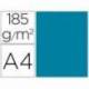 Cartulina Gvarro azul caribe A4 185 g/m2 Paquete de 50