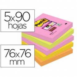 Pack 5 blocs de Post-it ® 76 x 76 mm