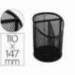 CUBILETE PORTALAPICES Q-CONNECT DE METAL REJILLA NEGRO CON 3 COMPARTIMIENTOS DIAMETRO 110 ALTURA 147 MM