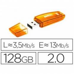 Memoria USB Flash Emtec 128 GB 2.0 Naranja