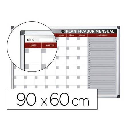 Planning Mensual Rotulable Magnetico 90x60 cm marca Bi-Office