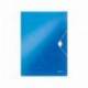 Carpeta de gomas Leitz Wow con solapas Polipropileno Din A4 Azul