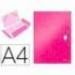 Carpeta de gomas Leitz Wow con solapas Polipropileno Din A4 Fucsia