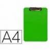 PORTANOTAS Q-CONNECT PLASTICO DIN A4 COLOR VERDE 2,5MM