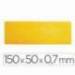 SIMBOLO ADHESIVO DURABLE PVC FORMA DE LINEA PARA DELIMITACION SUELO AMARILLO 150X50X0,7 MM PACK DE 10 UDS