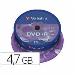 DVD+R VERBATIM 4,7 GB duración 120 min