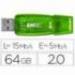 Memoria USB Emtec 64GB C 410 verde con tapa