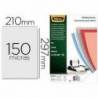 Tapa de Encuadernacion Plastico Fellowes DIN A4 Color Transparente 150 micras pack 100 uds