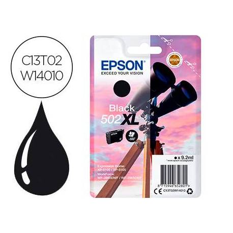 CARTUCHO INK-JET EPSON 502 XL COLOR NEGRO C13T02W14010
