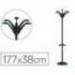 Perchero metalico Unilux Flora con paragüero negro