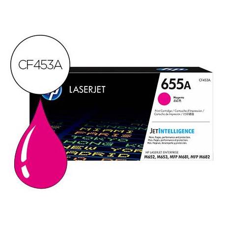 TONER HP 655A LASERJET M652 / M653 / MFP M681 / MFP M682 MAGENTA 10500 PAGINAS