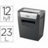 Destructora de documentos Rexel Momentum X312 en confeti 12 hojas 23 L Nivel de seguridad 3 Negro