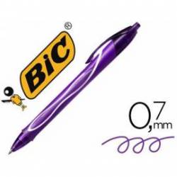 Boligrafo Bic Gelocity Quick Dry Retractil tinta gel Purpura 0,7 mm