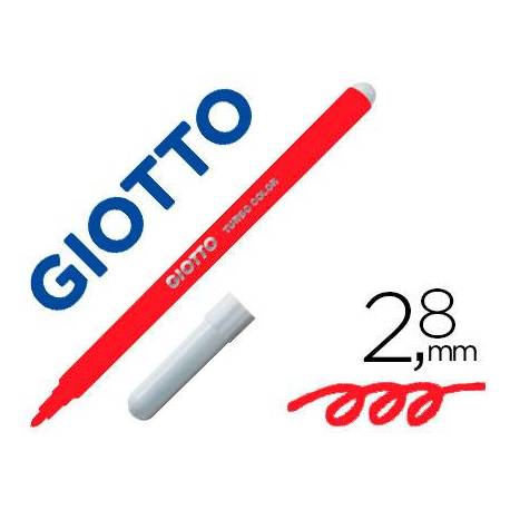 Rotulador Giotto Turbo Punta Media Lavable Rojo