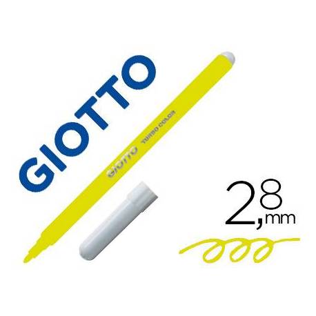 Rotulador Giotto Turbo Punta Media Lavable Amarillo