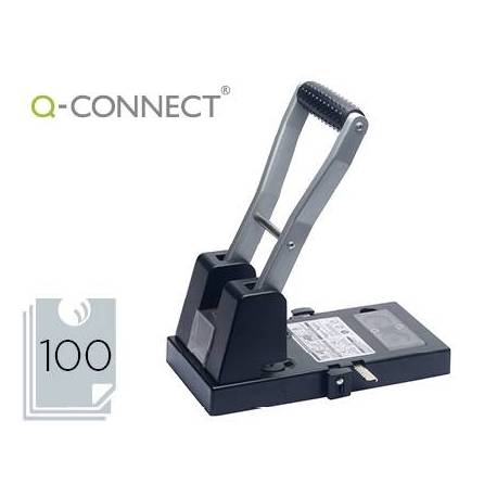 Taladrador Q-Connect KF18766 color negro capacidad para 100 hojas