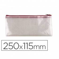 Bolsa multiusos 250x115 mm Q-Connect plastico impermeable y ultrarresistente Roja