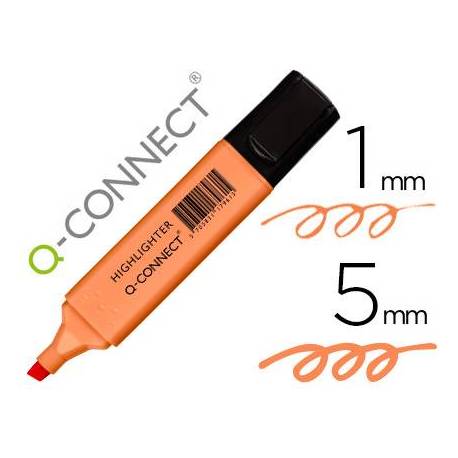 Rotulador Q-Connect Fluorescente Pastel Naranja