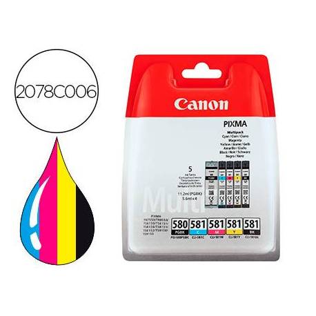 Cartucho Canon PGI-580BK/CLI-581BK/C/M/Y Multipack 2078C006