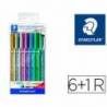 Rotulador Marcador Staedtler Metálico 8323 Colores Surtidos Blister 6 unidades+Rotulador Calibrado 308 C2-9