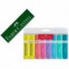 Rotulador Faber Castell fluorescente 1546 pastel textliner estuche 8 unidades colores surtidos