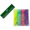 Rotulador Faber fluorescente 1546 pastel estuche 4 unidades colores surtidos