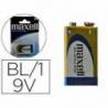 Pila Maxell Alcalina 9V LR09 Blister con 1 unidad