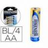 Pilas Maxell Alcalina 1.5 V AA LR06 Blister con 4 unidades