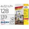 Etiqueta Adhesiva Avery 99,1x139 mm Poliester Blanco Caja de 8 hojas