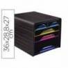 Fichero cajones CEP para 5 cajones Negro/Multicolor